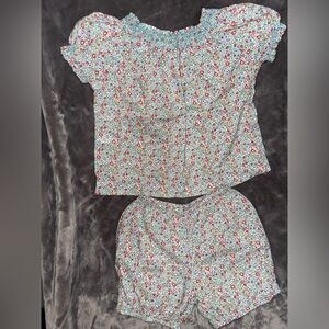 Floral Print Top and Shorts Set